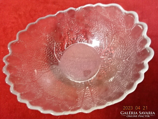 Oval glass bowl, length 24 cm. Jokai.