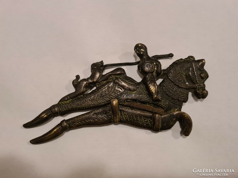Antique equestrian bronze cigar cutter or betel cutter