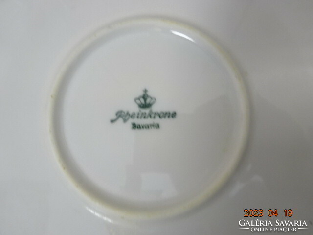 Rheinkrone Bavarian German porcelain, round meat bowl, small rose pattern. Jokai.