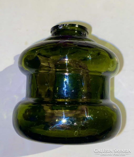 Special green retro table kerosene lamp with glass wick