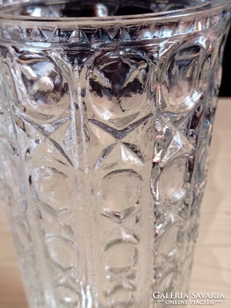 KIÁRUSÍTÁS!!20 cm magas retró üveg váza