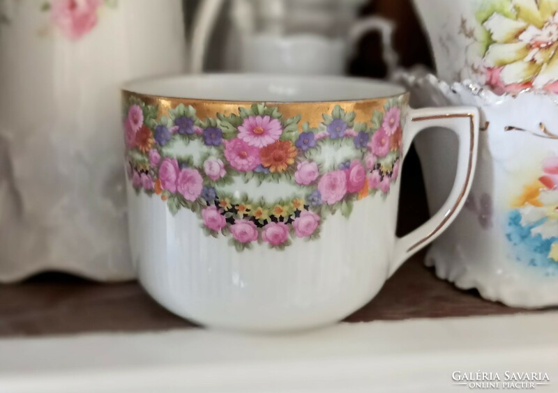 Antique art nouveau tea cup Altwasser damaged