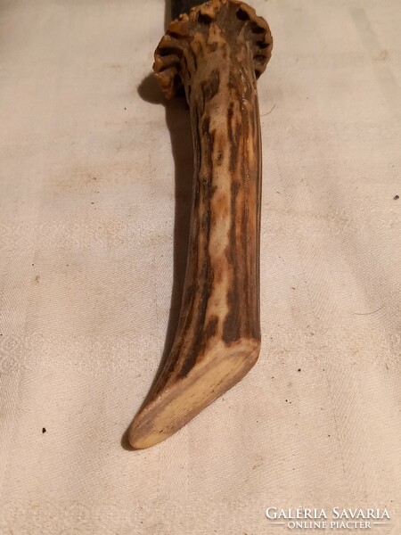 Dagger with antler handle made from old masks