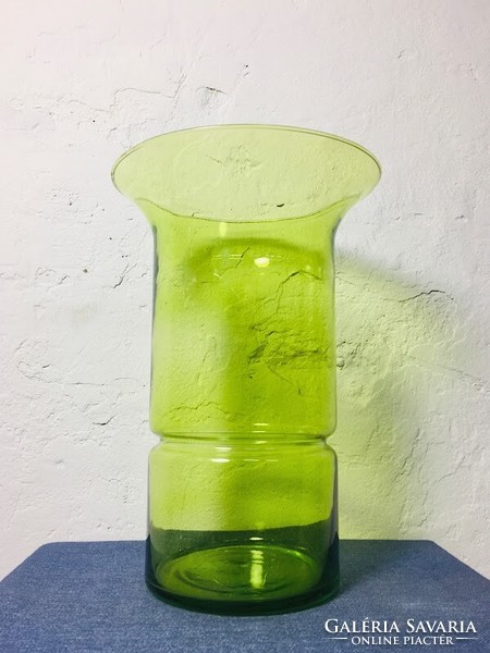 Mid century green glass vase, 1960's - 51025