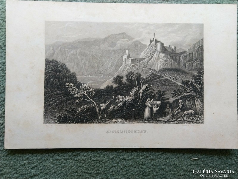 Sigmundskron, Tirol. Eredeti acelmetszet ca.1835