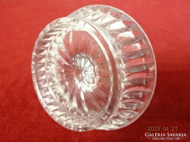 Glass ring holder, height 7.5 cm, largest diameter 8 cm. Jokai.