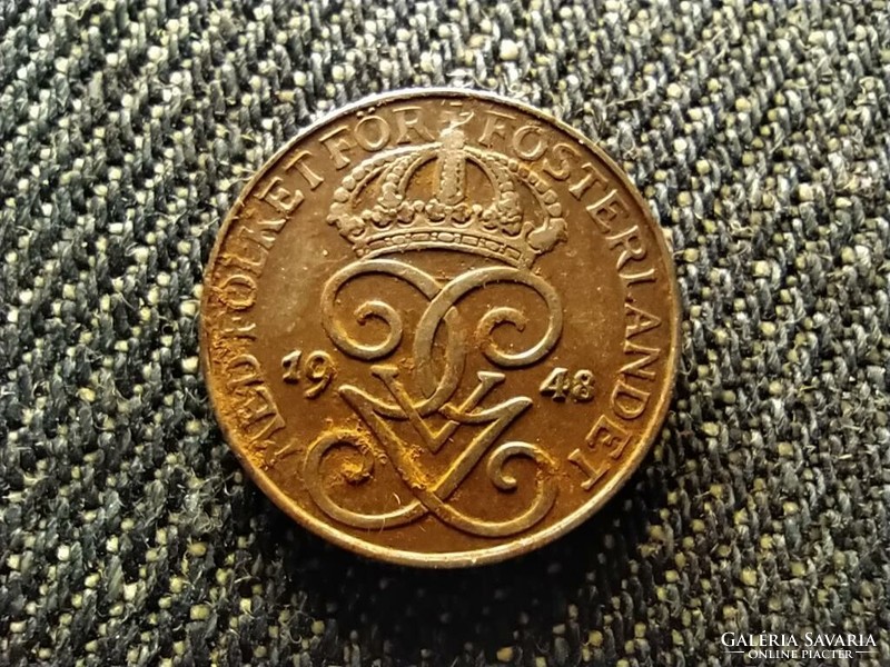 Sweden v. Gusztáv (1907-1950) 1 cent 1948 (id25473)