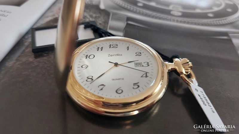 (K) beautiful unworn zentra quartz pocket watch