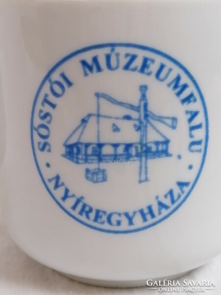 Rare lowland porcelain mug Nyíregyháza of Sóstó museum village