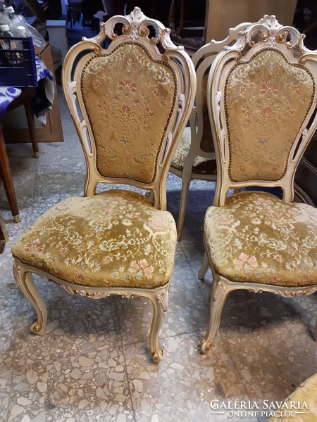 Baroque antique renovated 4-piece chair