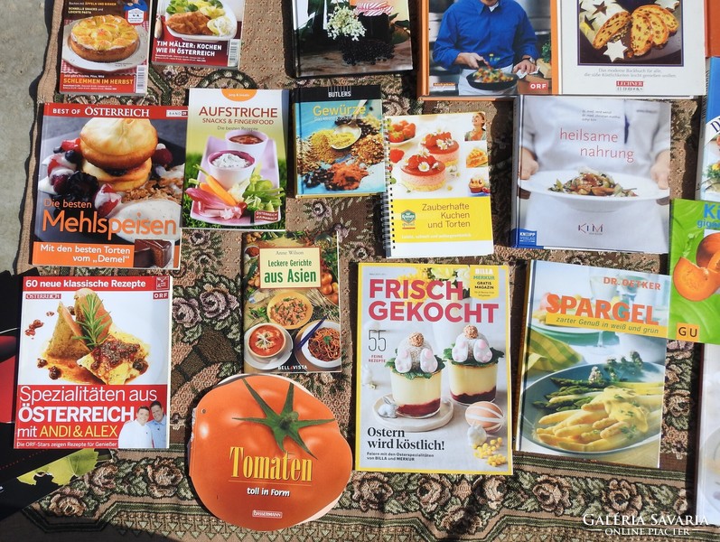 A collection of cookbooks in German