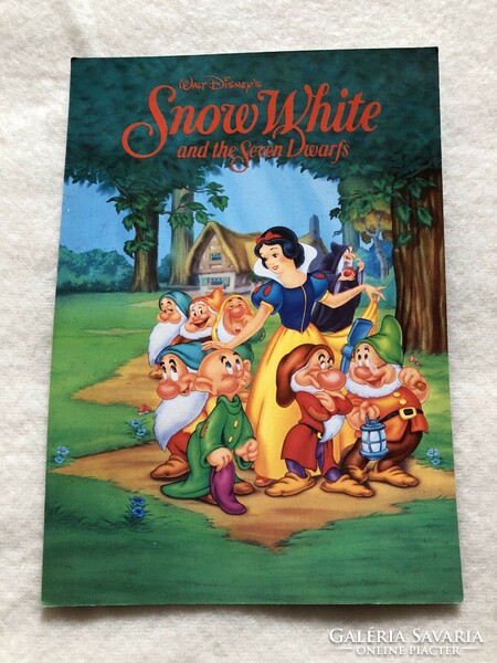 Snow White and the Seven Dwarfs postcard - postal clean large size!! -6.