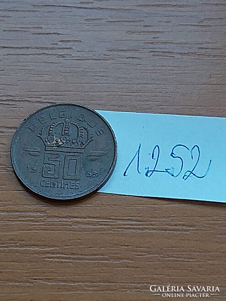 Belgium belgique 50 centimes 1953 miner 1252