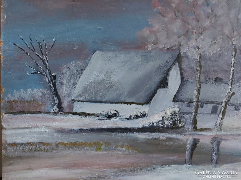 Szignálatlan festmény - Tanya télen 1 - 443