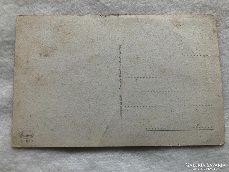 Antique, old graphic postcard - matching pair! - Postal clerk -5.