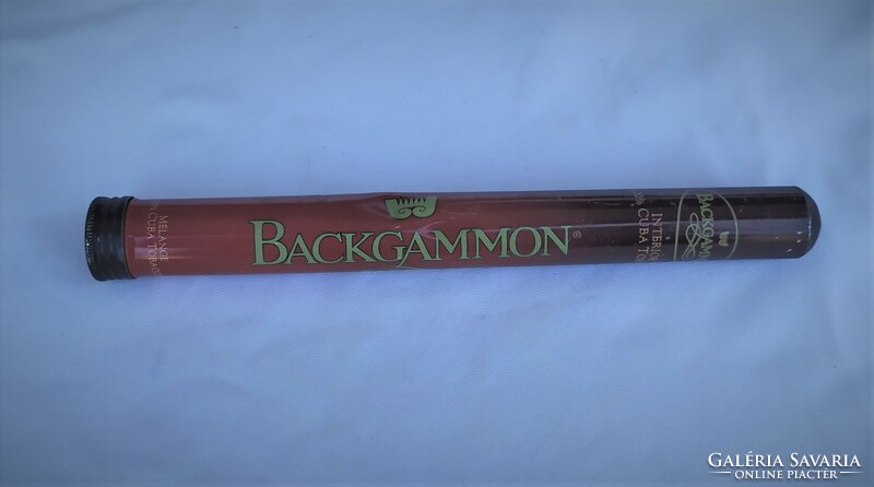 Backgammon kubai hengeres fém szivardoboz eladó!