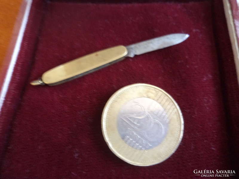 Mini zsebkés réz markolatta 3,5 cm összezárt állapotban