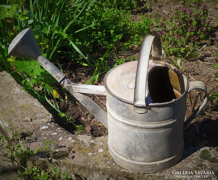 Old galvanized (tin) watering can for sale! 5 Liter