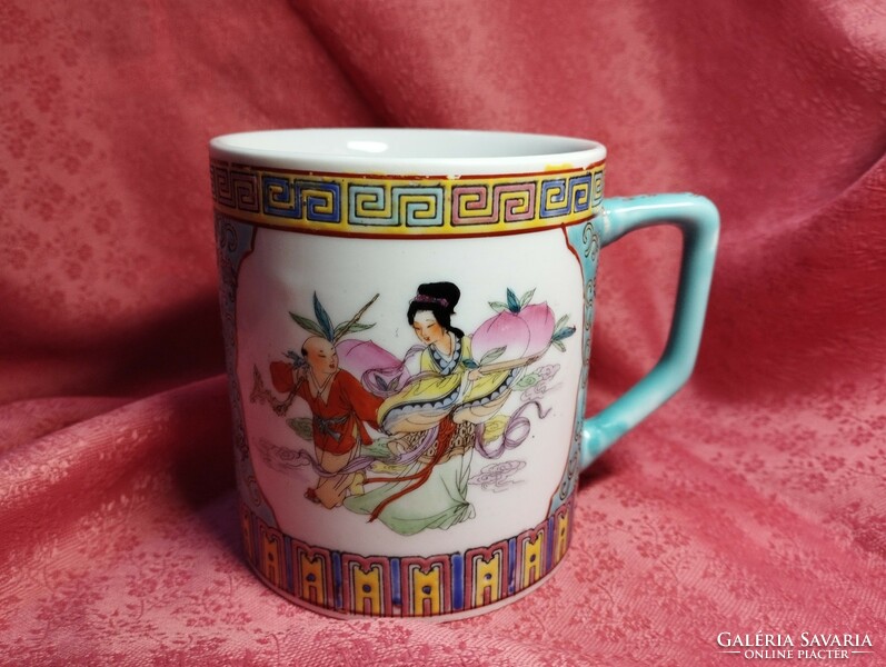 Famille jaune, antique Chinese porcelain cup
