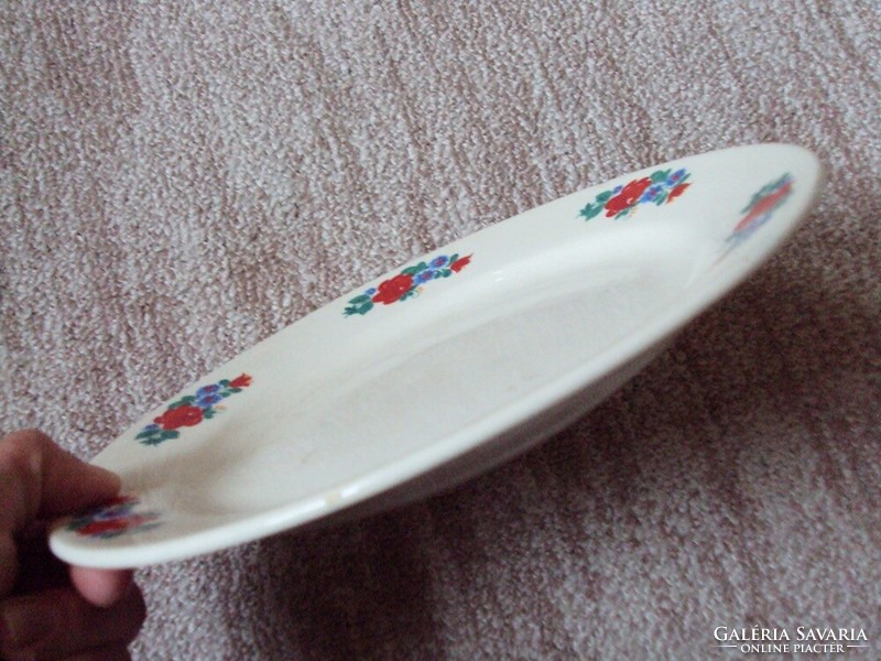 Retro régi kerámia tányér virág mintás GDR jelzés Kelet-német