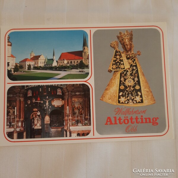 Képeslap Altöttingről, a bajorországi Mária-kegyhelyről  1980 - 1990-es évek