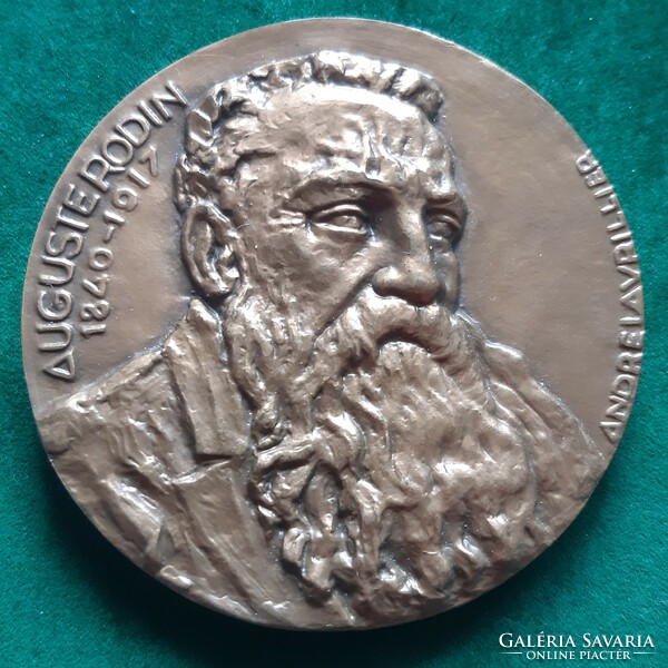 André lavrillier: rodin, bronze commemorative medal