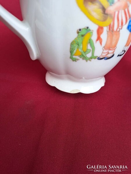 Beautiful figured frog porcelain coffee pot sugar holder nostalgia