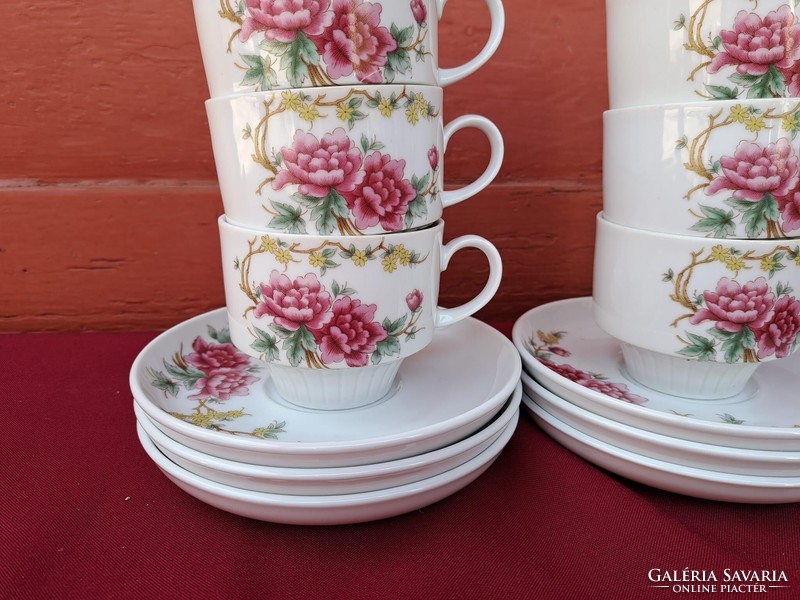 Beautiful german rose floral teacups tea cup cup flower kitchen porcelain
