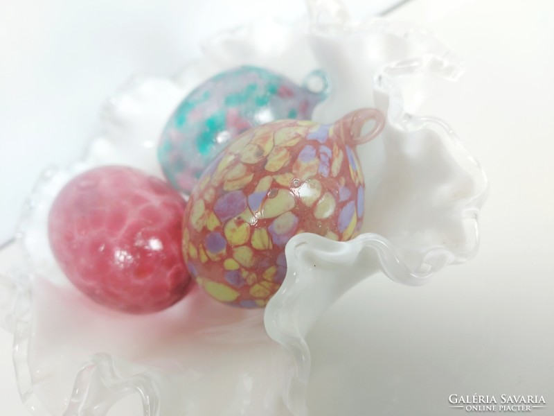 Glass hanging Easter eggs, 3 pcs together