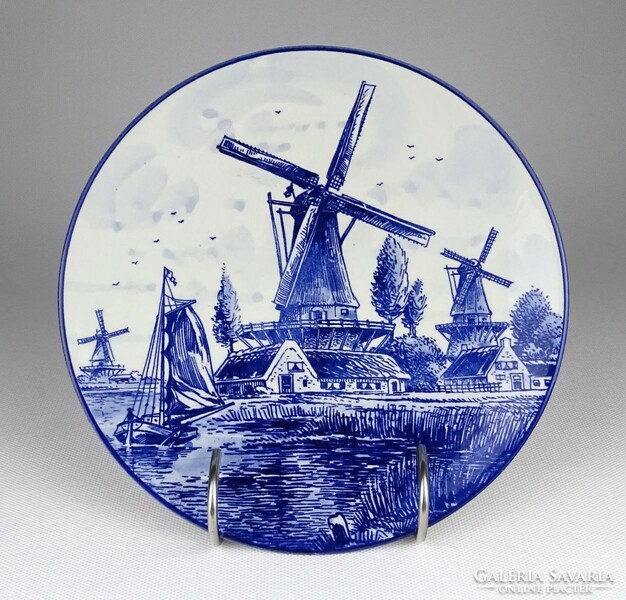 1M806 old marked Dutch Delft porcelain decorative plate wall plate 21 cm