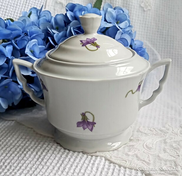 Old Zsolnay violet sugar bowl