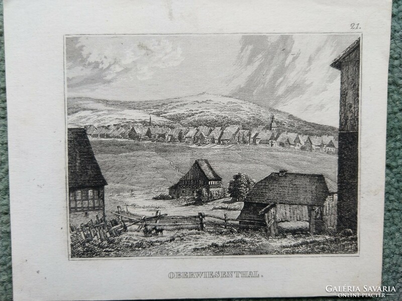 Oberwiesenthal. Eredeti acelmetszet ca.1835