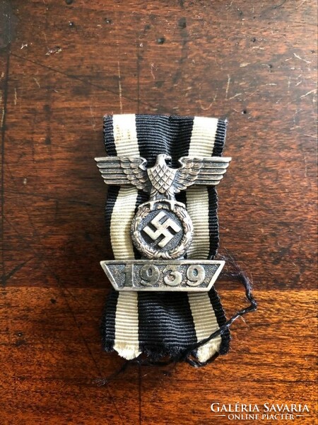 1939 German Clasp with Ribbon, 1939 Német Kitűző