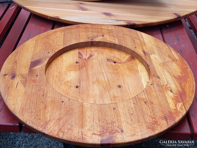 Midcentury/vintage stilusú bútor/étkező asztal amerikai tömör fa asztal/kerek étkező asztal
