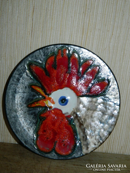 Retro ceramic rooster wall decoration
