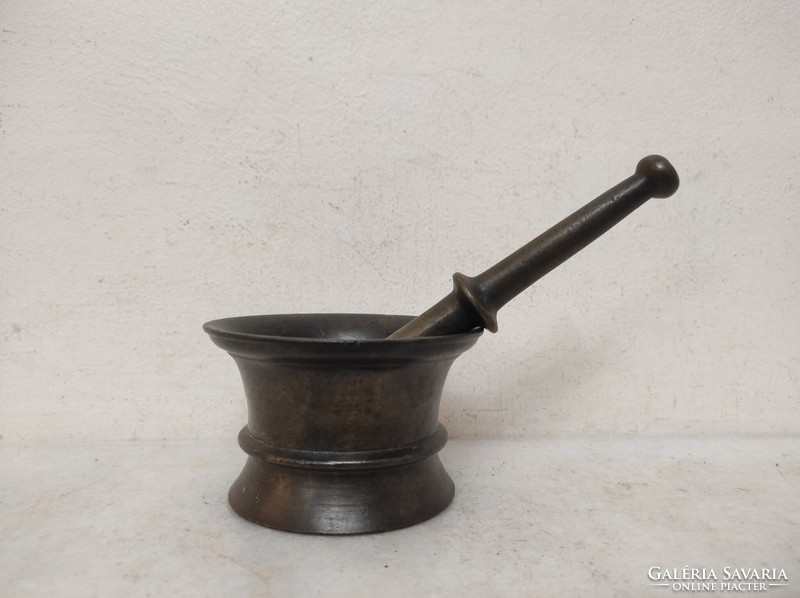 Antik patika edény bronz mozsár gyógyszer készítő gyógyszertár 18. század 799 6625