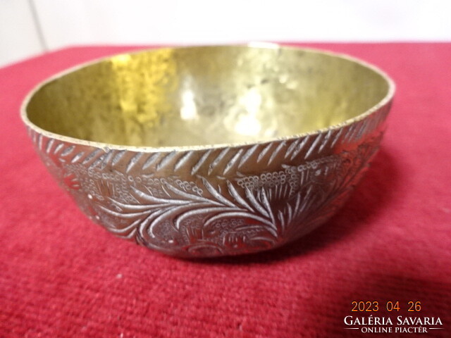 Indian copper bowl, diameter 8.5 cm, height 3.5 cm. Jokai.