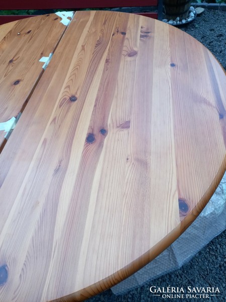 Midcentury/vintage stilusú bútor/étkező asztal amerikai tömör fa asztal/kerek étkező asztal