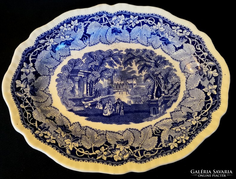 Dt/194. Mason's vista blue oval serving bowl