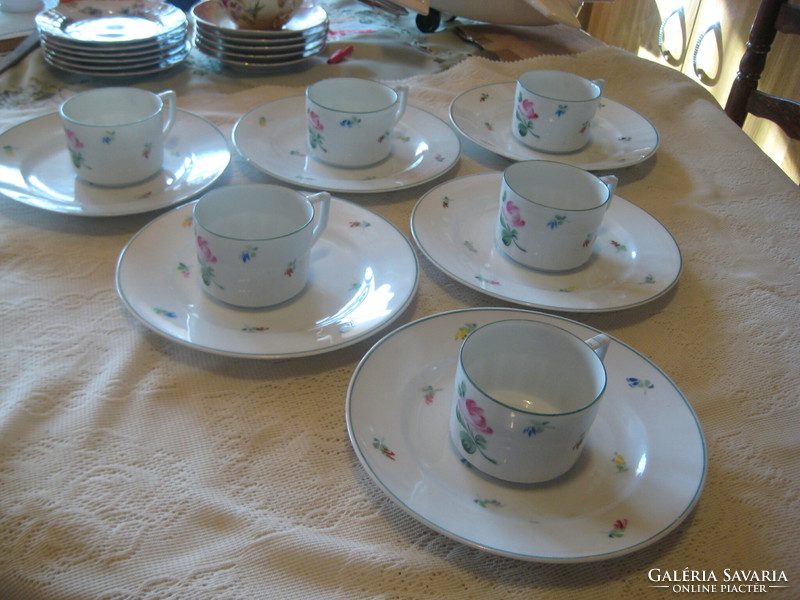 Viennese rose pattern, old Herend tea set, from the early 1900s