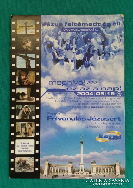 Reklám képeslap - "Zenés felvonulás Jézusért"  postatiszta,2004