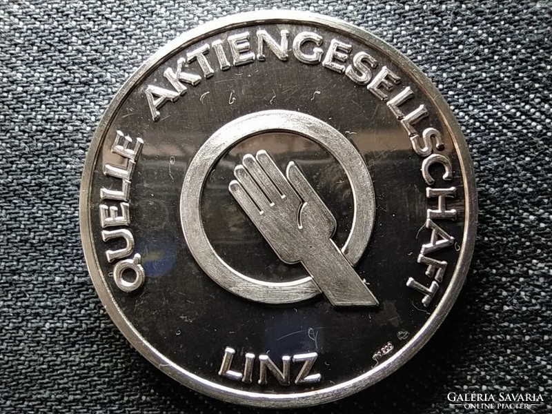 Dr. Gustav schickedanz fürth quelle joint stock company linz .925 Silver medal pp (id48793)