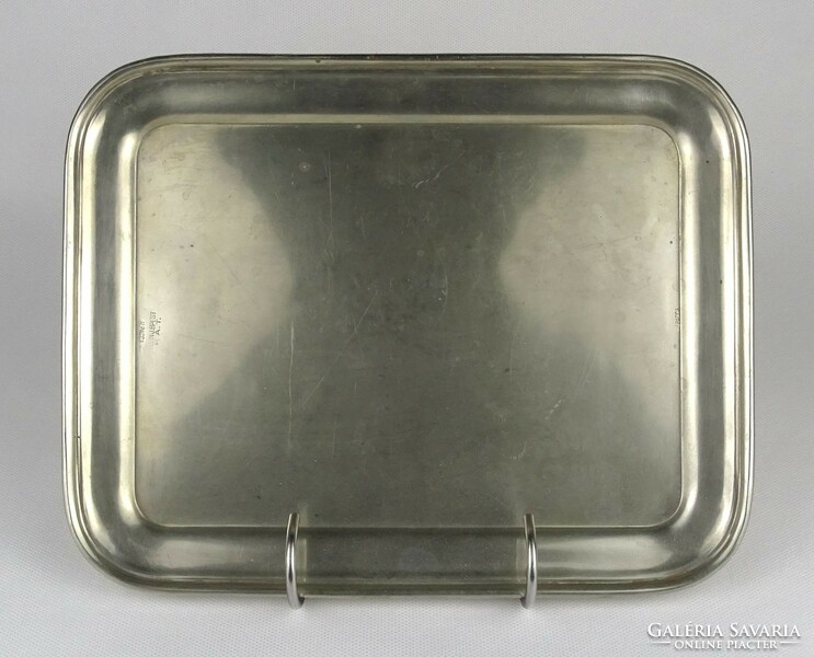 1M807 antique marked klein j. Alpaca tray 20.5 X 26 cm