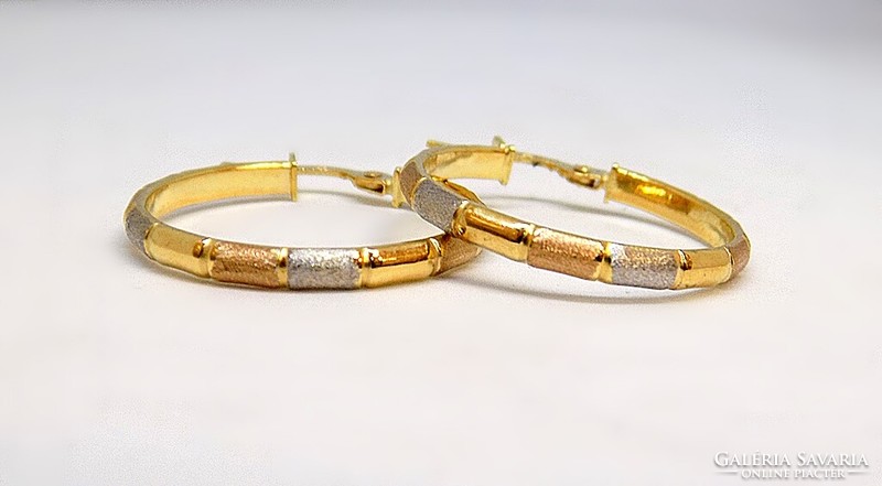 Tricolor gold earrings (zal-au108340)