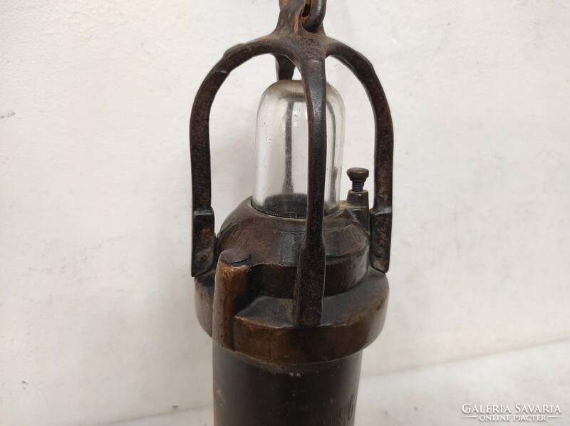 Antique miner's tool trencher bacter railway carbide lamp 442 7360
