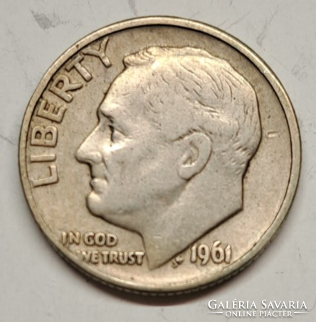 1961. Usa silver roosevelt 1 dime f/5