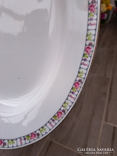 Gyönyörű MCP Czechoslovakia pecsenyéstál kínáló virágos porcelán