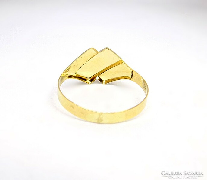 Yellow-white gold ring without stones (zal-au117502)