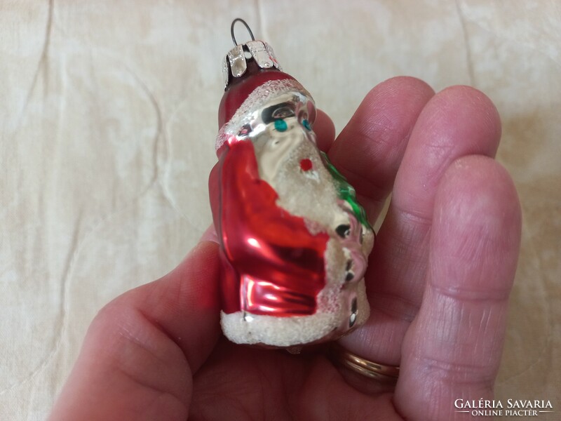 Miniature Santa figure glass Christmas tree decoration