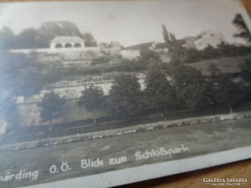 Scherding blick zum schlos park, old postcard